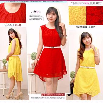 Chaky Shoppe - 1100 - Dress Midi [ Yellow ]  