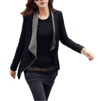 Channy ZANZEA Women Lady Slim Blazer Coat Zipper Casual Long Sleeve Jacket Outwear NEW - intl  