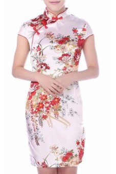 Chinese Silk/Satin dragon and phoenix blouse Top- Black  