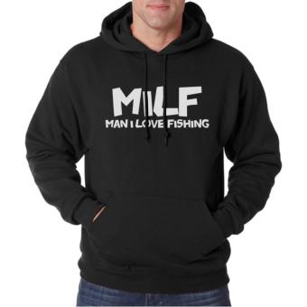 Clothing Online Hoodie Milf Man I Love Fishing - Hitam  