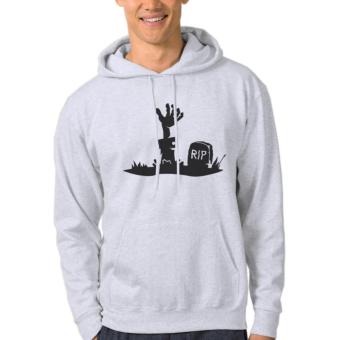 Clothing Online Hoodie Zombie Rip - Abu-abu  