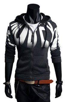 Cocotina Boys Men Casual Zipper Hoodie Coat Hooded Jacket Sweatshirt Sport Pockets Clothes (Dark Grey)  