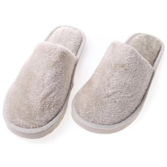 Cocotina New Hot Women Men Home Anti-slip Shoes Soft Warm Cotton House Indoor Slippers - Gray  