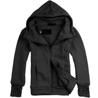 Cocotina Winter Men Hoodie Warm Hooded Sweatshirt Coat Jacket Outwear Sweater Slim Tops - Black - intl  
