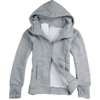 Cocotina Winter Men Hoodie Warm Hooded Sweatshirt Coat Jacket Outwear Sweater Slim Tops - Light Gray - intl  