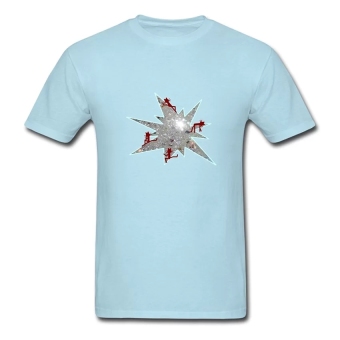 CONLEGO Custom Design Men's Kittycat Kristalle T-Shirts Sky Blue  