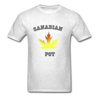 CONLEGO Custom Printed Men's Canadian Pot T-Shirts Light Oxford  