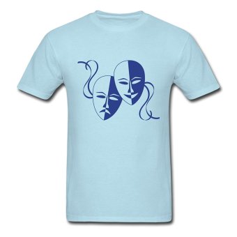 CONLEGO Designed Men's Theatre Masks T-Shirts Sky Blue  