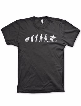 CONLEGO Evolution of Drumming Evolve Shirt Drummer T-shirts Funny Tees Black - intl  