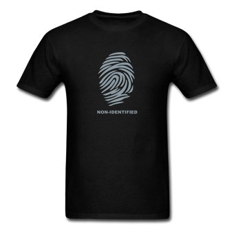 CONLEGO Fashion Men's Cool Fingerprint T-Shirts Black  