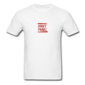 CONLEGO Fashion Men's Dont Panic T-Shirts White  