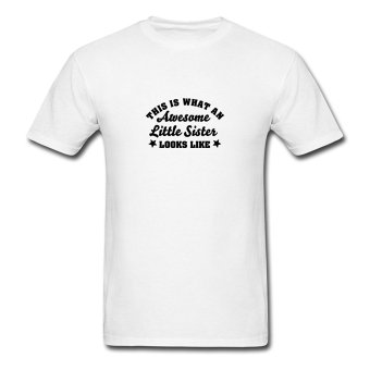 CONLEGO Men's Awesome Little Sister T-Shirts White - intl  