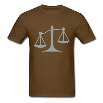 CONLEGO Men's Scales Attorney T-Shirts Brown  