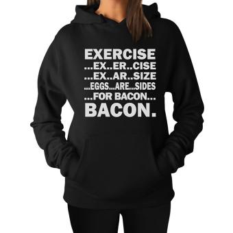 CONLEGO Women's - Exercise Bacon Hoodie Black - intl  