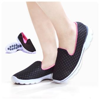 Coolers Sepatu Wanita/Pria Sneaker/sport Korean style - Black Pink  