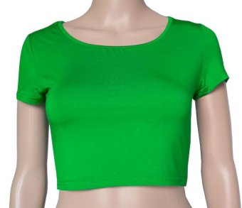 COSIVIA Cotton Muslim short sleeve half-length T shirt  green   
