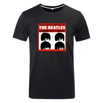 Cosplay Men's The Beatles A Hard Day's Night T-Shirt (Black)  