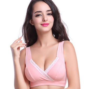 Cotton Breastfeeding Maternity Nursing Bras(Pink)  