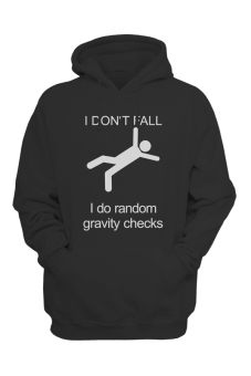 Cross In Mind - Hoodie I Don't Fall - Hitam  