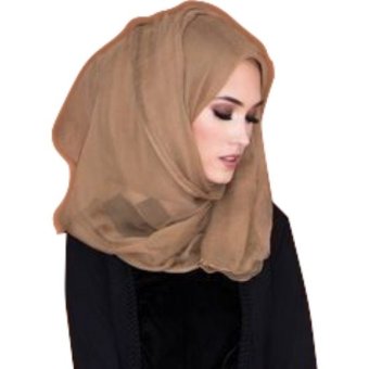 Crosse Mara Hijab - Jilbab Pashmina - Satin Premium - Mocha - Coklat Kopi  