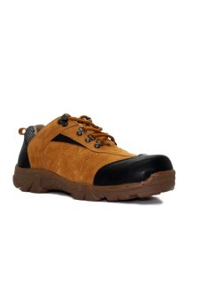 Cut Engineer Taktical Safety Low Boots Iron Leather Tan  