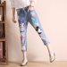 Cute Cartoon Patchwork Denim Pants Female Casual Nine Point Pants 2017 New Ripped Bleached Washed Haremn Pants FZ145 - intl  