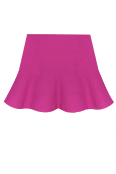 Cyber Sweet Women Girls Slim Short Mini Pleated Skirt (Rose Red)  