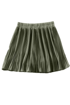 Cyber Women'S Girls Sweet Short Elastic Pleated Skirt Mini Skirt (Dark Green)  