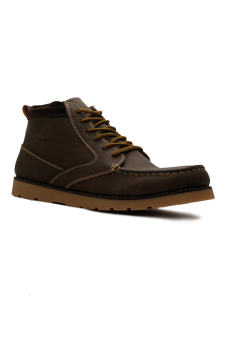 D-Island Shoes Boots High Quality Leather Dark Brown  