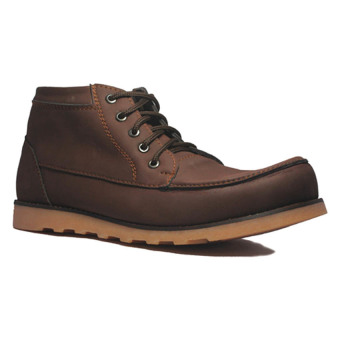 D-Island Shoes Boots Projects Leather - Cokelat  