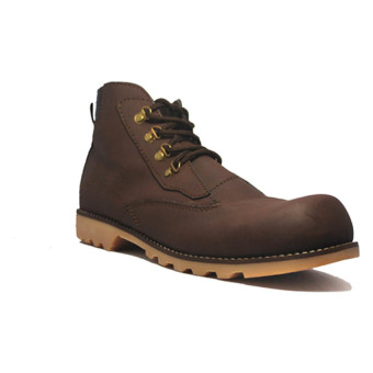 D-Island Shoes Boots Safty Engineer Leather Brown  