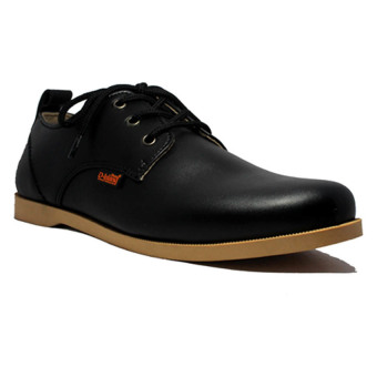 D-Island Shoes Casual Loredoes Leather - Hitam  