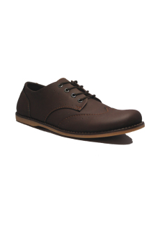D-Island Shoes Casual Oxford Woodley Leather - Cokelat  