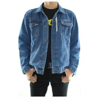 D1NY Collection Jaket Denim Jeans Ariel Pria Biru Bio Blitz  