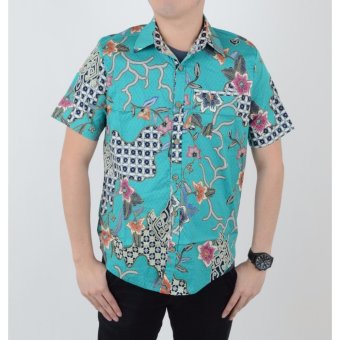 De Voile Batik Fashion Pria Modern Nadya Man Tshirt (Tosca)  