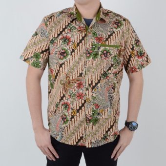 De Voile Batik Fashion Pria Modern Rosifa Man Tshirt (Green)  