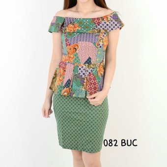 De Voile Batik Fashion Wanita Modern Twotone Sabrina Shafira (Green)  