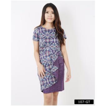 De Voile Batik Fashion Wanita Modern Zazkia Short ASSP (Purple)  