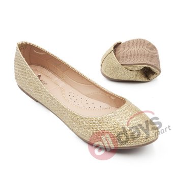 Dea Sepatu Flat / Trepes / Selop Lady Flat Shoes 1611-09 - Gold  