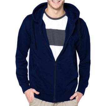 DEcTionS Jaket Sweater Polos Hoodie Zipper - Navy  