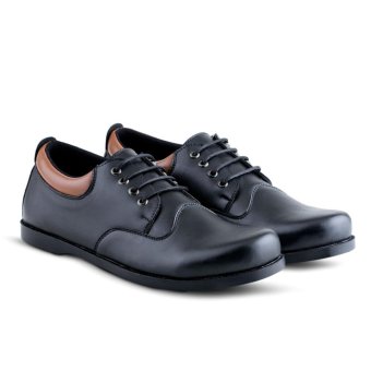 Distro Bandung VD 367 Sepatu Formal Pria Pantofel Untuk Kerja Kantor - Hitam  