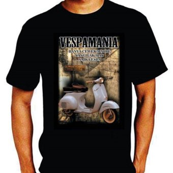 Djogja Klasik Kaos Motor Vespamania - Hitam  