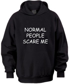 Don & Dona Hoodie Normal People Scare Me - Hitam  