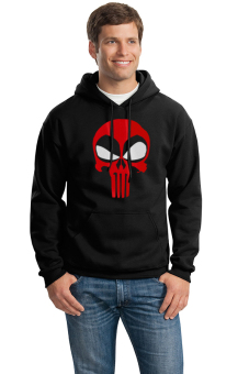 Don & Dona Hoodie Punisher Vs Deadpool - Hitam  