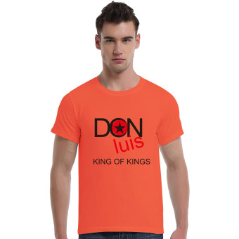 Don Luis King Of Kings Cotton Soft Men Short T-Shirt (Orange)   