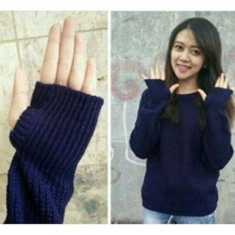 DoubleC Fashion Roundhand sweater Navy  