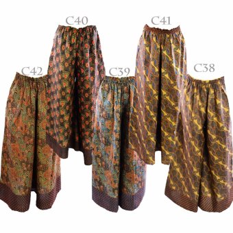 Dua Melati Celana Kulot Klok Panjang Batik Sogan LC41  