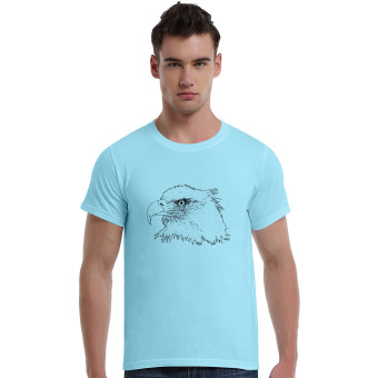 Eagle Cotton Soft Men Short Sleeve T-Shirt (Powder Blue)   