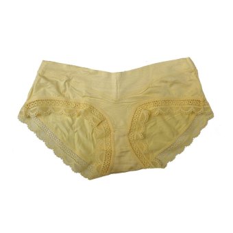 EELIC 3530 Celana Dalam Wanita, Warna Kuning, Motif Renda Halus  
