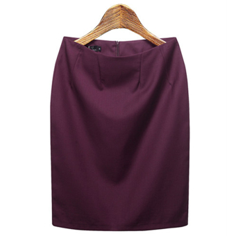 EGC New Korean OL skirt High waist hip pack One pace skirt 8 color(Wine Red) - intl  